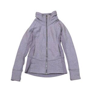 Lululemon Radiant‎ Jacket II Women's 4 Purple Full Zip Cotton Fleece